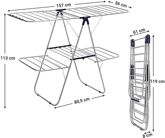 Small clothes airer for caravans
