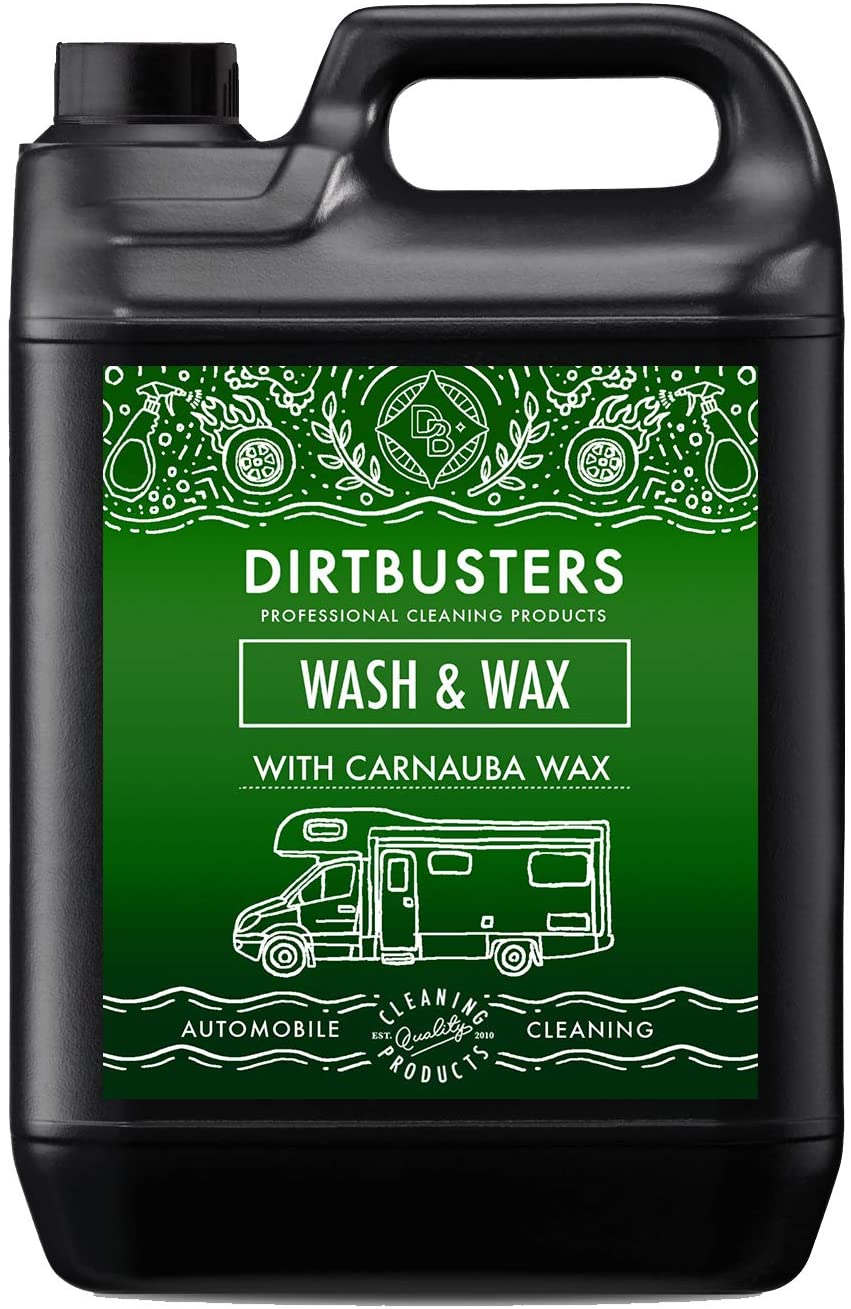 dirtbusters premium caravan motorhome wash and wax isolated on white background