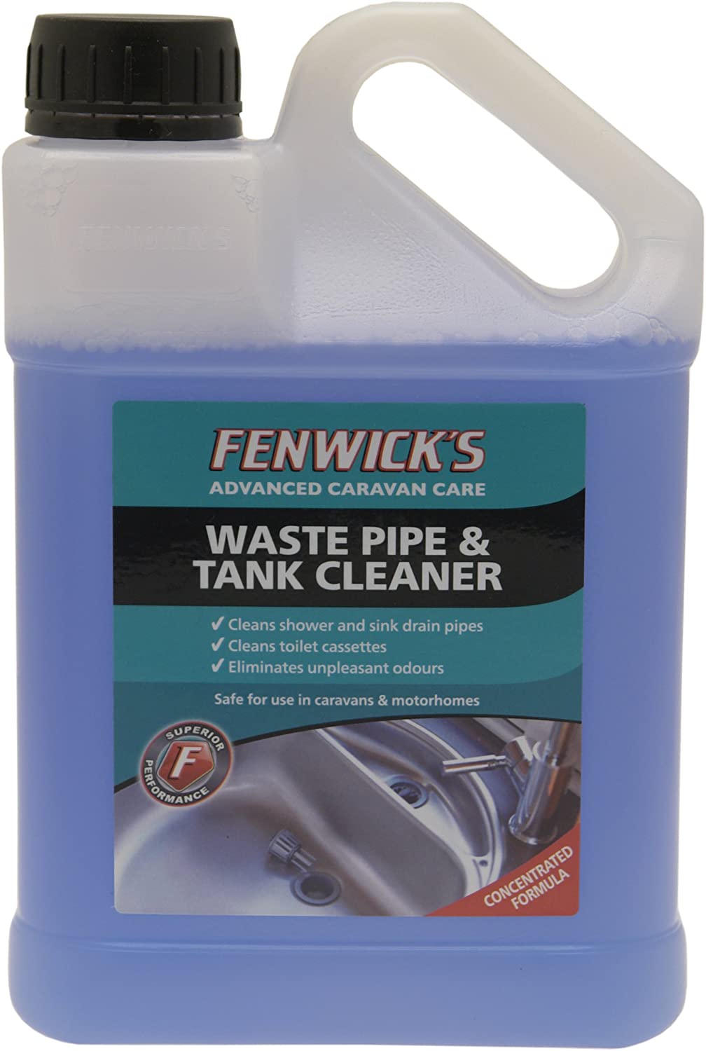 fenwicks waste pipe and tank cleaner isolated on white background