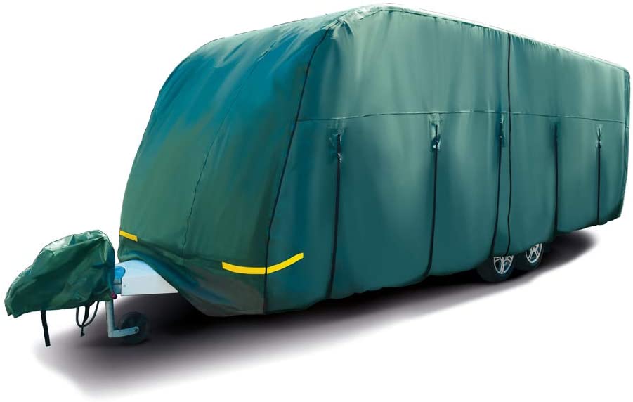 maypole 9533 caravan cover green color isolated on white background