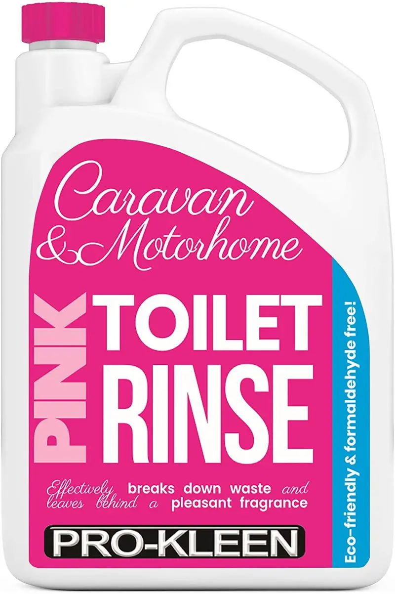 pro kleen pink toilet chemical rinse solution fluid