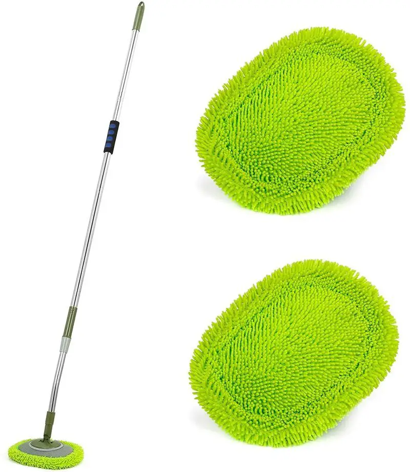 tewlendor car wash brush with long handle isolated on white background